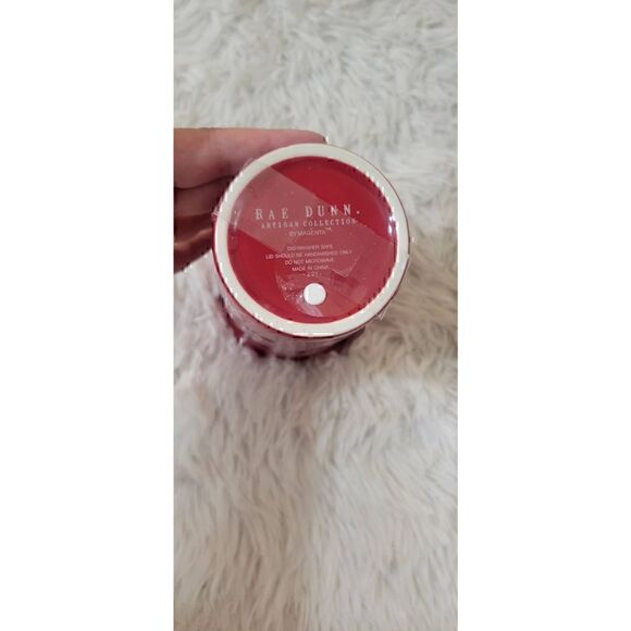 Rae Dunn 'Red White and Booze' Booze Tumbler Ceramic Travel Mug - Picture 3 of 7